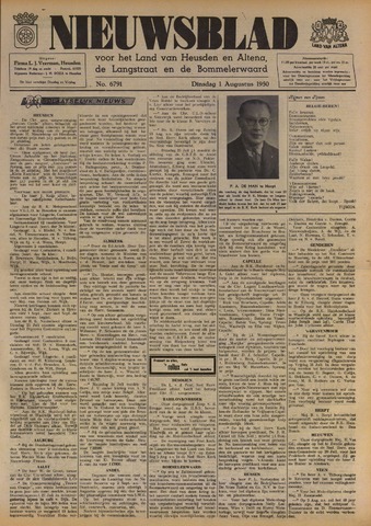 Nieuwsblad het land van Heusden en Altena de Langstraat en de Bommelerwaard 1950-08-01