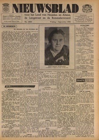 Nieuwsblad het land van Heusden en Altena de Langstraat en de Bommelerwaard 1950-09-01