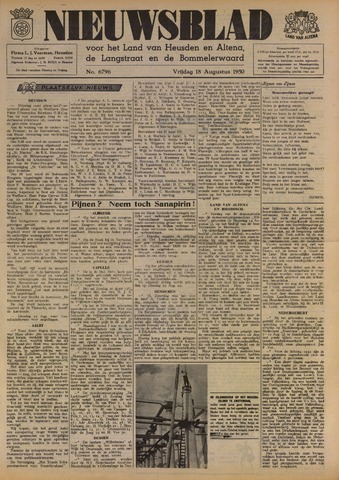 Nieuwsblad het land van Heusden en Altena de Langstraat en de Bommelerwaard 1950-08-18