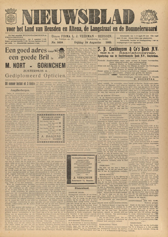 Nieuwsblad het land van Heusden en Altena de Langstraat en de Bommelerwaard 1933-08-18