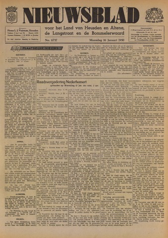 Nieuwsblad het land van Heusden en Altena de Langstraat en de Bommelerwaard 1950-01-16