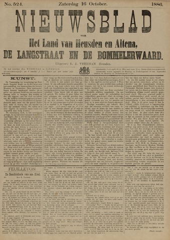 Nieuwsblad het land van Heusden en Altena de Langstraat en de Bommelerwaard 1886-10-16