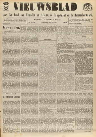 Nieuwsblad het land van Heusden en Altena de Langstraat en de Bommelerwaard 1916-01-22