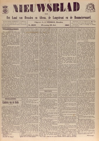 Nieuwsblad het land van Heusden en Altena de Langstraat en de Bommelerwaard 1907-07-10