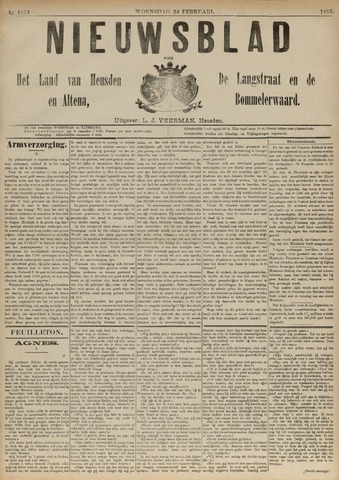 Nieuwsblad het land van Heusden en Altena de Langstraat en de Bommelerwaard 1892-02-24