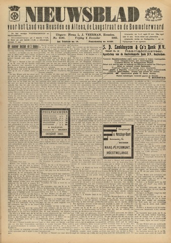 Nieuwsblad het land van Heusden en Altena de Langstraat en de Bommelerwaard 1931-12-04
