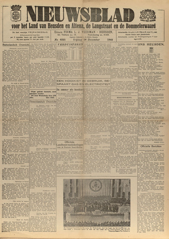 Nieuwsblad het land van Heusden en Altena de Langstraat en de Bommelerwaard 1942-12-18