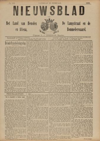 Nieuwsblad het land van Heusden en Altena de Langstraat en de Bommelerwaard 1889-02-23