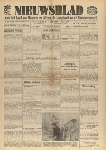 Nieuwsblad het land van Heusden en Altena de Langstraat en de Bommelerwaard 1942-01-27