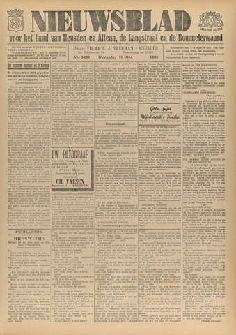Nieuwsblad het land van Heusden en Altena de Langstraat en de Bommelerwaard 1933-05-10