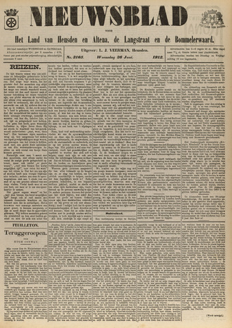 Nieuwsblad het land van Heusden en Altena de Langstraat en de Bommelerwaard 1912-06-26