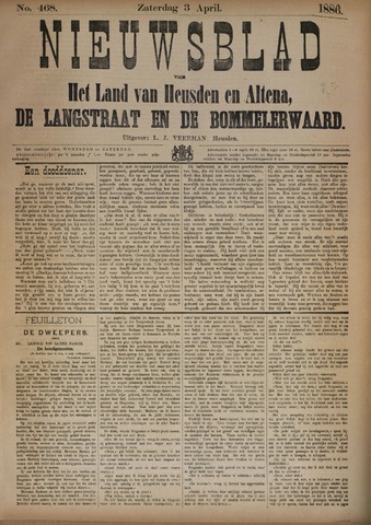 Nieuwsblad het land van Heusden en Altena de Langstraat en de Bommelerwaard 1886-04-03