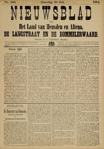 Nieuwsblad het land van Heusden en Altena de Langstraat en de Bommelerwaard 1884-07-19