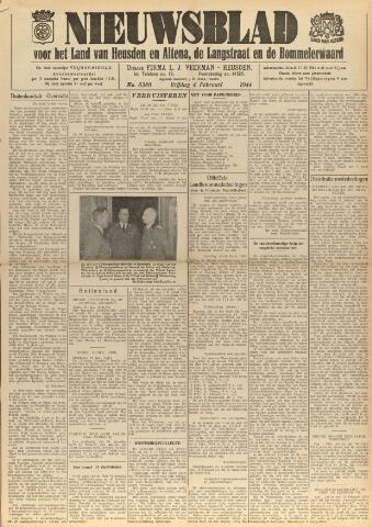 Nieuwsblad het land van Heusden en Altena de Langstraat en de Bommelerwaard 1944-02-04