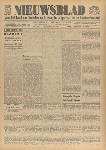 Nieuwsblad het land van Heusden en Altena de Langstraat en de Bommelerwaard 1933-05-17