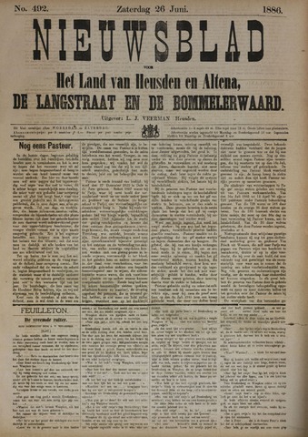 Nieuwsblad het land van Heusden en Altena de Langstraat en de Bommelerwaard 1886-06-26