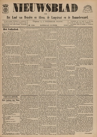 Nieuwsblad het land van Heusden en Altena de Langstraat en de Bommelerwaard 1898-02-12