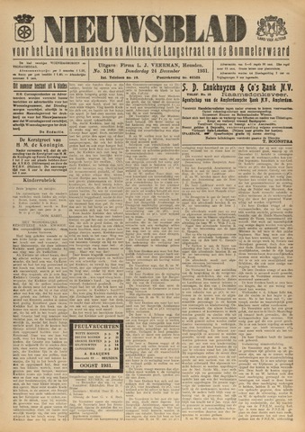 Nieuwsblad het land van Heusden en Altena de Langstraat en de Bommelerwaard 1931-12-24
