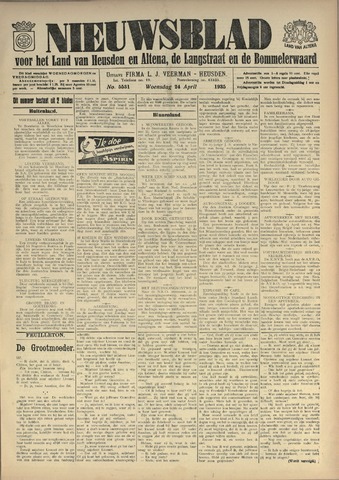 Nieuwsblad het land van Heusden en Altena de Langstraat en de Bommelerwaard 1935-04-24