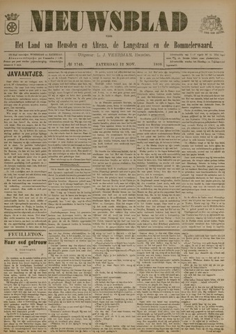 Nieuwsblad het land van Heusden en Altena de Langstraat en de Bommelerwaard 1898-11-12