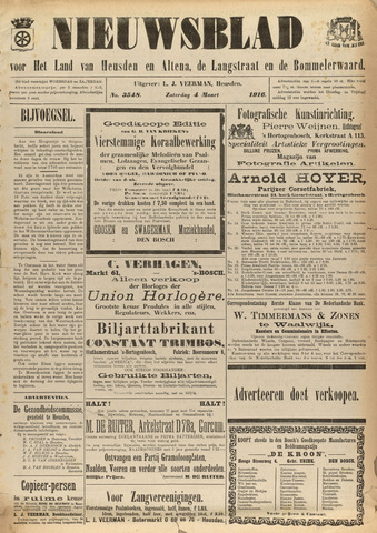 Nieuwsblad het land van Heusden en Altena de Langstraat en de Bommelerwaard 1916-03-04