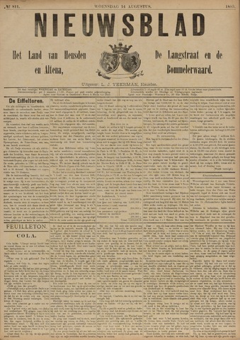 Nieuwsblad het land van Heusden en Altena de Langstraat en de Bommelerwaard 1889-08-14