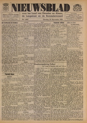 Nieuwsblad het land van Heusden en Altena de Langstraat en de Bommelerwaard 1950-09-26