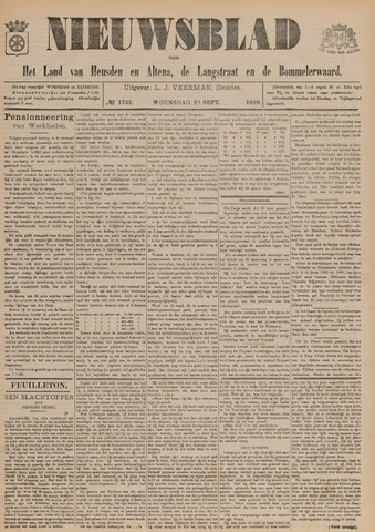 Nieuwsblad het land van Heusden en Altena de Langstraat en de Bommelerwaard 1898-09-28