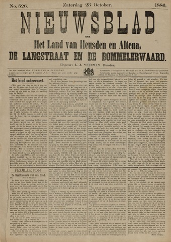 Nieuwsblad het land van Heusden en Altena de Langstraat en de Bommelerwaard 1886-10-23