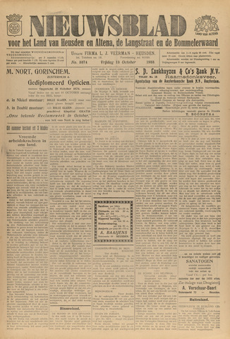 Nieuwsblad het land van Heusden en Altena de Langstraat en de Bommelerwaard 1933-10-13
