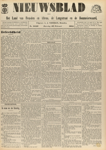 Nieuwsblad het land van Heusden en Altena de Langstraat en de Bommelerwaard 1915-02-20
