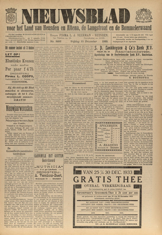 Nieuwsblad het land van Heusden en Altena de Langstraat en de Bommelerwaard 1933-12-15