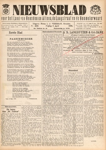 Nieuwsblad het land van Heusden en Altena de Langstraat en de Bommelerwaard 1926-04-02