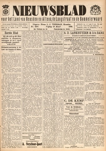 Nieuwsblad het land van Heusden en Altena de Langstraat en de Bommelerwaard 1926-03-19