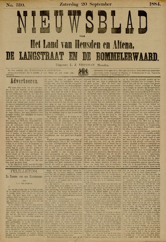 Nieuwsblad het land van Heusden en Altena de Langstraat en de Bommelerwaard 1884-09-20