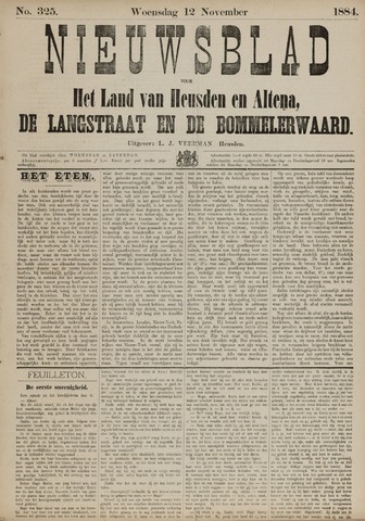 Nieuwsblad het land van Heusden en Altena de Langstraat en de Bommelerwaard 1884-11-12
