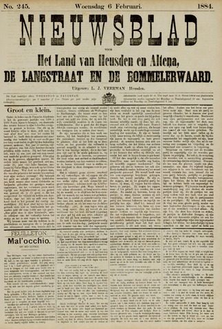 Nieuwsblad het land van Heusden en Altena de Langstraat en de Bommelerwaard 1884-02-06