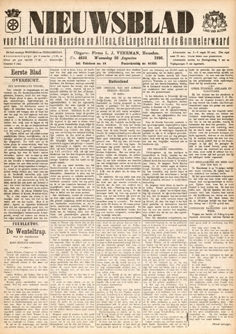 Nieuwsblad het land van Heusden en Altena de Langstraat en de Bommelerwaard 1926-08-25