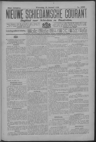 Nieuwe Schiedamsche Courant 1919-01-22