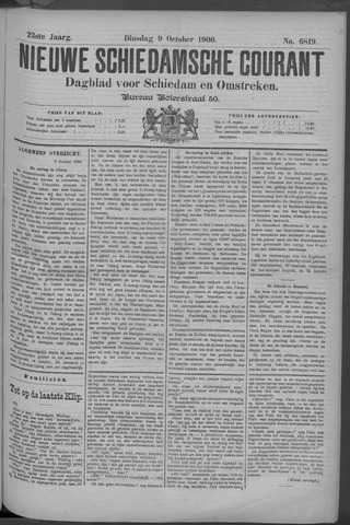 Nieuwe Schiedamsche Courant 1900-10-09