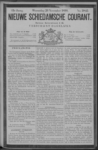 Nieuwe Schiedamsche Courant 1890-11-26