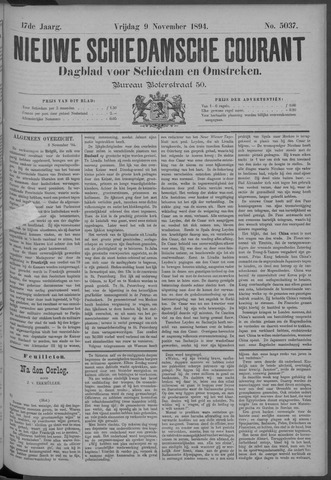 Nieuwe Schiedamsche Courant 1894-11-09