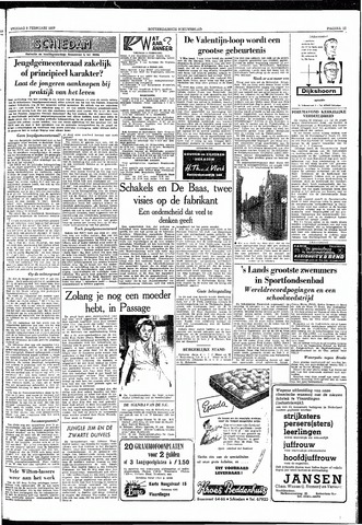 Rotterdamsch Nieuwsblad / Schiedamsche Courant / Rotterdams Dagblad / Waterweg / Algemeen Dagblad 1957-02-08