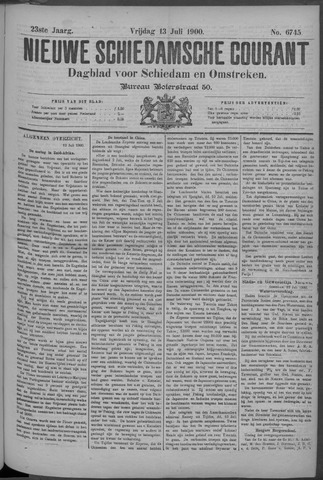 Nieuwe Schiedamsche Courant 1900-07-13