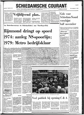 Rotterdamsch Nieuwsblad / Schiedamsche Courant / Rotterdams Dagblad / Waterweg / Algemeen Dagblad 1972-09-07