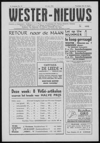 Wester Nieuws 1961-09-14