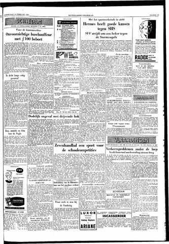 Rotterdamsch Nieuwsblad / Schiedamsche Courant / Rotterdams Dagblad / Waterweg / Algemeen Dagblad 1958-02-13