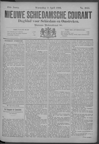 Nieuwe Schiedamsche Courant 1894-04-04