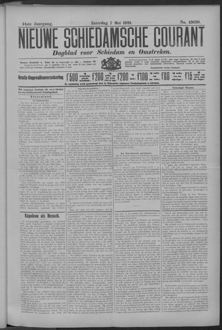 Nieuwe Schiedamsche Courant 1921-05-07