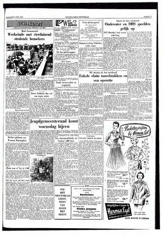 Rotterdamsch Nieuwsblad / Schiedamsche Courant / Rotterdams Dagblad / Waterweg / Algemeen Dagblad 1957-06-03
